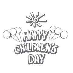 1 june international childrens day icon or label isolated on white background. happy Children day greeting card. kids day poster. Children day banner