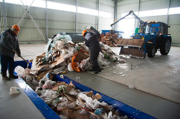 Waste recycling factory
