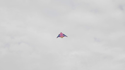 Color kite soaring in the sky