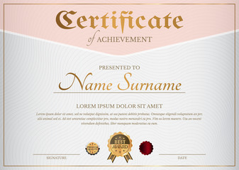 Feminine Certificate Diploma in Rose Gold