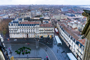 Fototapeta premium Cathedrale Saint Andre and Pey Berland Tower in Bordeaux, France