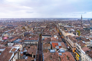 Fototapeta premium Cathedrale Saint Andre and Pey Berland Tower in Bordeaux, France