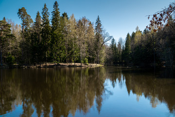 Obraz premium Spring views of landscape parks and squares of Saint Petersburg