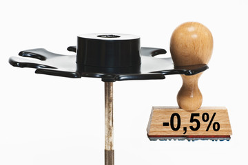 Stempel Minus 0,5 Prozent