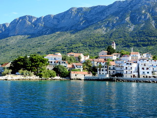 Fototapeta Domy nad morzem w Chorwacji obraz