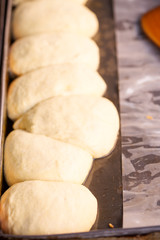 Preparation of Moroccan msemen pancakes
