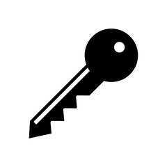 Circle key icon symbol vector illustration template. Simple black flat design vector inspiration icon