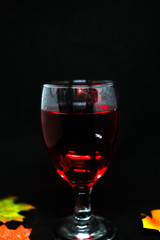 red wine in glass