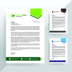 Creative and Clean letterhead Template design. Flat Design Vector Illustration. 
