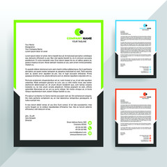 Business style letterhead design vector graphic
