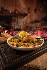 carapulcra, papa desidratada, comida tipica de lla clase media peruana