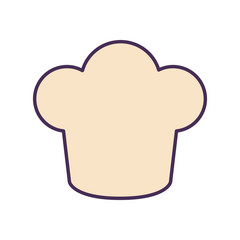 Chefs hat line and fill style icon vector design