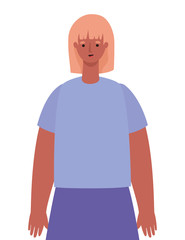 Isolated avatar woman cartoon with blond hair vector design