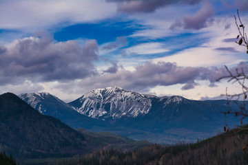 mountain landscape with clouds