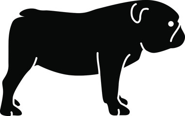An icon illustration of a Bulldog