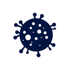 Coronavirus Bacteria Cell Icon No Infection and Stop Coronavirus Concepts. Dangerous Coronavirus Cell. Vector illustration isolated on white background.