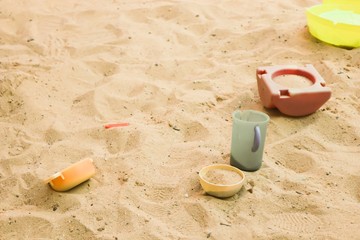 toys on the sand box