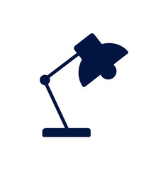 Table lamp flat icon . Desk lamp vector illustration isolated on white background.