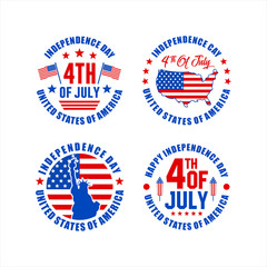 Independence Day 4 th July united states of america design collection