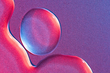 Abstract liquid colored background. Drop Fusion Macro