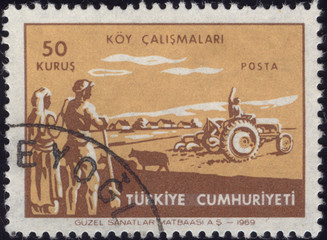 Postage stamps of the Republic of Turkey is offset printing Postal Telegraph and Telephone...