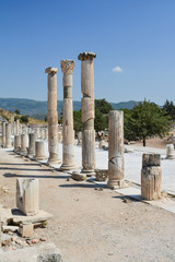 The ruins of the ancient city of Ephesus in Turkey