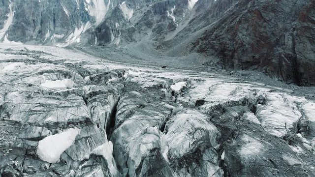 Glacier Ak-Sai in Ala Archa National Park Kyrgyzstan