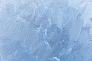 Blue and gray painted canvas