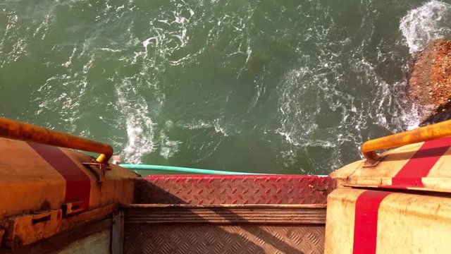 Rameshwaram, India. View outside the Express train going to Rameshwaram.