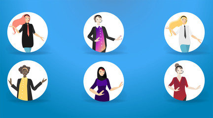 Different women. Various international females form around the world. Diverse cultures modern girls young and adult