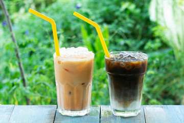Thai Ice Coffee and Tea on the table