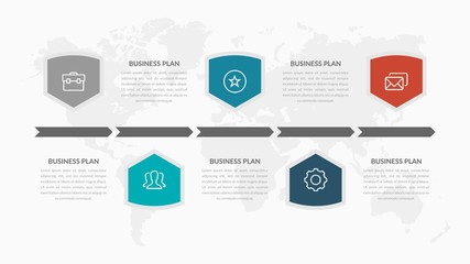 Corporate Infographic Template Premium Vector with Icon and Number
