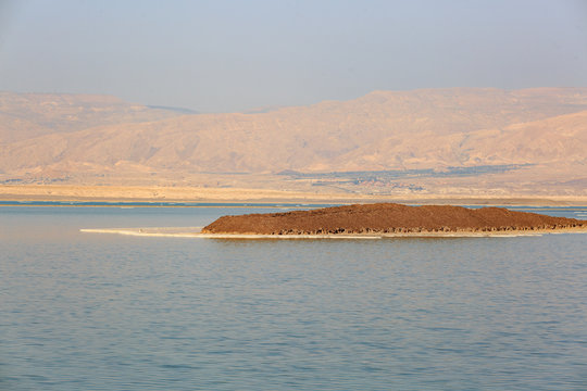 Small Island against the Jordanian shore