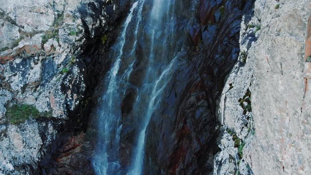 Waterfall Ak-Sai in Ala Archa National Park Kyrgyzstan