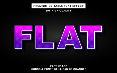flat text effect