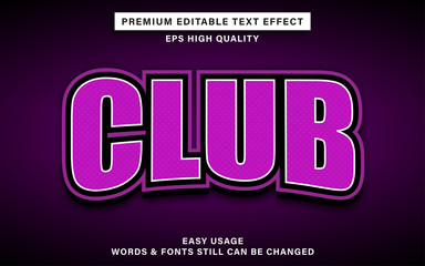 Fototapeta premium club text effect