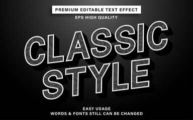 classic style text effect