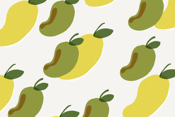 Mango illustration pattern background template