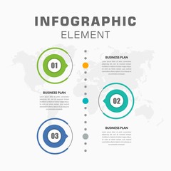 colorfull Infographic Template for Business Target with Number and Icon