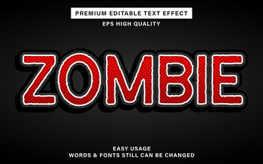 Naklejka na ściany i meble zombie text effect