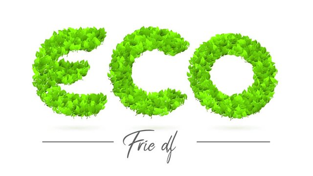 reforestation eco friendly campaign ad with green nature creating letters to raise awareness on environment resources and recycling