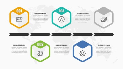 Corporate Infographic Template Premium Vector with Icon and Number