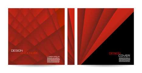 Fototapeta premium Brochure template with striped overlapping diagonal lines. Magazine, poster, book, presentation, advertising. Cover design your text