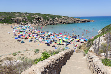 Obraz premium La spiaggia di Calamosche nella riserva naturale di Vendicari nella Sicilia orientale