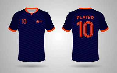 football shirt front and back template