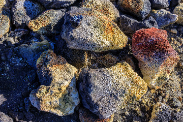 Vulcanic rock on the slope of the Fogo Vulcano, Fogo Islands, Cape Verde
