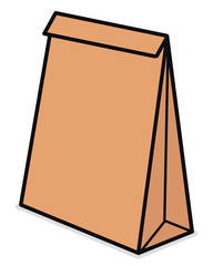 paper bag / vector and illustrator, isolated on white background
