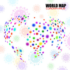 Abstract globe earth of coronavirus. Science and medicine concept. Abstract vector illustration