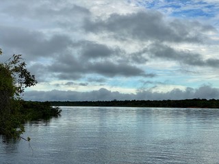Sunset at Black River in Manaus, Amazonas - Brazil.