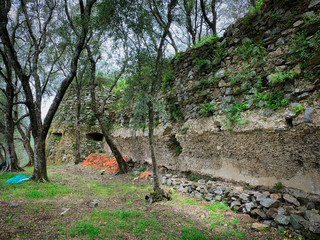 The ruins of the ancient city of Santa Cristina D'Aspromonte, totally destroyed in the big earthquake of 1783.